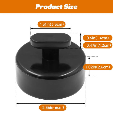 4 Pack Corvette Floor Jack Pads For Lift Pucks C5 C6 C7 C8 Models Safe Lifting Rubber Jack Point Pads That Prevent Frame And Side Skirt Damage Easy Fit And Durable For Quick Stable Lifts showing product size dimensions.