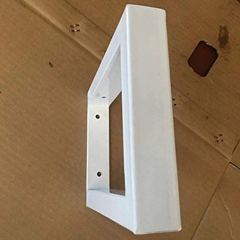 Top Shelf Metal Shelf Brackets Wall Mounts That Crush Heavy Loads, Solid Industrial Design In Crisp White Steel, Heavy Duty Rectangular Shelf Braces.