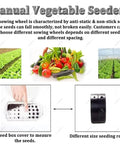 Manual Vegetable Seeder showing sowing wheel and seed box for Three To Six Row Precision Planter For Garden Seeds 2 To 10mm.