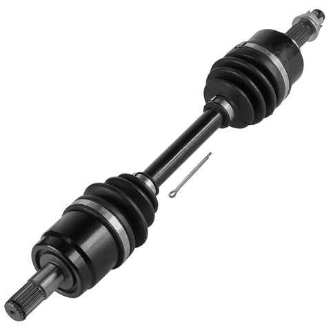 Honda Front Right Complete CV Joint Axle For TRX420 Rancher 4x4 2010 2011 2012 2013 Replacement Part OEM Equivalent Durable Heavy Duty Upgrade Direct Fit Easy Install No Vibration Performance black ATV axle with boots