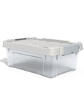 12 Qt Clear Plastic Storage Bin With Latching Lid, Stackable Tote For Closet, Office And Home Organization, See Through Organizer
