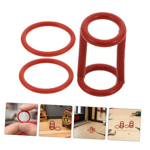 Six Pack Silicone Ice Cream Maker Sealing Rings Replacement Gasket Set For Home And Pro Use Leakproof Valve Seal High Elasticity Fit Easy Install Durable red silicone rings