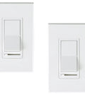 3-Way Or Single-Pole In-Wall Slide Dimmer Switch For LED And CFL And Incandescent Lights, 600W Max Incandescent, Pack of 2