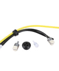 Fuel Line Grommet Repower Kit For Grass Trimmers And Small Engines, 13/16 Inch Diameter, 3 Holes, Replacement Part 13211546730 Compatible, 90097 Grommet, Aftermarket Upgrade displayed with components.