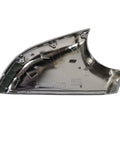 Top Tier Chrome Left Driver Side Mirror Lower Cover For Tesla Model S 2014 To 2021 smooth chrome finish, detailed view.