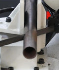 Heavy Duty Metal Band Saw For Pros With 7 By 12 Inch Capacity, 1.5HP Dual Voltage 115V 230V in use cutting steel pipe