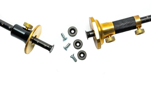 Carbon Steel Marking Gauge Replacement Blades, Heavy Duty Wheel Cutters Plus Fixation Bolts, No Sweat Swap Shop Floor Staples set with installation screws.
