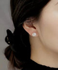 12 Pairs Hypoallergenic Stainless Steel Pearl Stud Earrings For Women Comfortable All Day Wear No Irritation Sensitive Ears Easy Everyday Bling For Work Parties And Gifts, close-up pearl stud