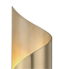 Close-up of Evie One Light Wall Sconce In Aged Brass, Modern Dope Wall Lighting, 9.75 Inch Tall And 4.75 Inch Wide, Bulb Not Included