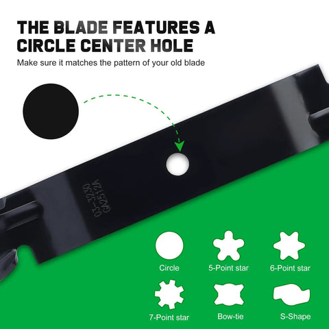 Mulching Blades For Toro Time Cutter 50 Inch Deck Zero Turn Mower Compatible With MX5000 MX5050 MX5060 SS5000 with circle center hole