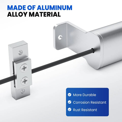 Close-up of Two In One RV Screen Door Handle And Closer With Adjustable Tension No Fuss Easy Install Aluminum Push Pull Bar