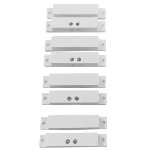 Four Pack NC Wired Door Alarm Magnetic Contact Sensor With Double Sided Tape For Easy Install Normally Closed Security Sensor