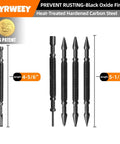 Five-Piece Nail Setter And Center Punch Kit With Dual Head Nail Sets, Spring Loaded Hole Punch, Hinge Pin Remover, black oxide finish