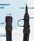 14 Inch Air Inflator Hose Replacement With Safety Tips For DCC020IB And N769086 shown with size details