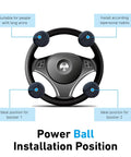 360 Degree Steering Wheel Spinner Ball For Easy One Hand Driving, Anti Slip Booster Accessory, Universal Fit For Cars Trucks SUVs installation positions