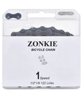1 Speed Bicycle Chain 122 Links Beefy Forged Steel For Easy Install And Clean Smooth Lubrication Precise Fit For Road Hybrid And Mountain Bikes