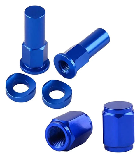 3 Piece Rim Lock Nut Kit For Dirt Bikes And Motocross Tire Clamp Screws Rim Lock Nuts Spacers Bolts And Valve Caps