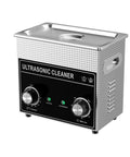 Heavy Duty 3 Liter Stainless Steel Ultrasonic Cleaner With 180 Watt Heating And Programmable Timer, featuring controls for deep cleaning.