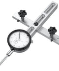 Table Saw Dial Indicator Gauge 0 To 1 Inch With 0.001 Inch Precision, tool with metal gauge and adjustment knobs.