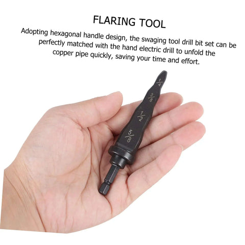 Hand holding Electric Tube Expander with Hexagonal Handle for HVAC Copper Pipes Manual and Drill Compatible Swaging Tool Built for High Temp