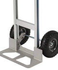 Heavy Duty Aluminum Hand Truck 500lbs Capacity Steel Handle Dolly Cart Horizontal Loop Design sturdy dolly cart with rubber wheels.