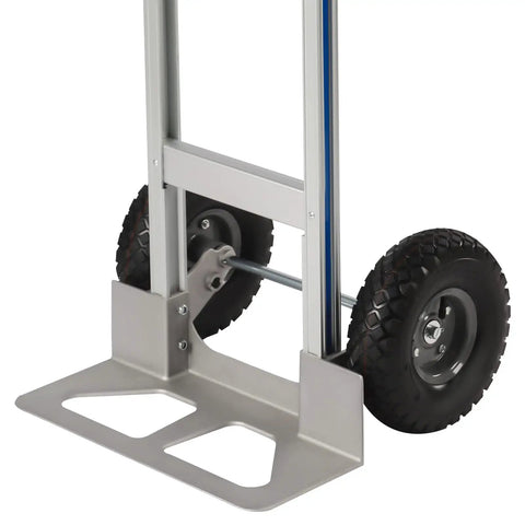 Heavy Duty Aluminum Hand Truck 500lbs Capacity Steel Handle Dolly Cart Horizontal Loop Design sturdy dolly cart with rubber wheels.