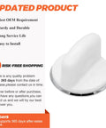 White Washer Control Knob Replacement Dial 2 Inch Wide 1.75 Inch High Snap On Fit For Most Washers No Fuss Easy Install Replaces 1264403 AP3994965 AH1482286 EAP1482286 PS1482286 white knob with chrome ring