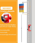 Wall Mounted Vertical Jump Measurement Tool With Adjustable Height From 27.5 To 47 Inches, Stable Training Device For Basketball And Volleyball, Accurate Readings And Easy Setup, red wall mount