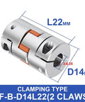 Super Smooth Aluminum Jaw Coupler For Motor And Encoder 6mm X 6mm Clamping Shaft Spider Connects Dividing Tables Perfect Fit Quick Twist, aluminum, 22mm length, 14mm diameter.
