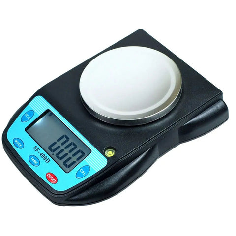 Digital Precision Scale 500G X 0.01G With Beefy Platform For Bigger Items, large round platform, blue display, black casing