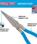 Beefy 5 Piece Pliers Set With XLT Power For Easy Cuts And Strong Grips Includes 8 In Long Nose Pliers forged high carbon steel