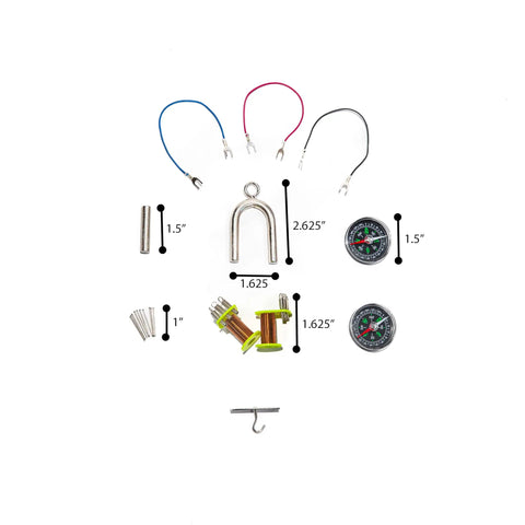 Hands On Electromagnetism Kit For Classroom And Home Learning Explore Magnetic Fields And Faradays Law With U Magnet Coils Compasses
