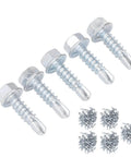 250 Piece M4.2x16mm Self Drilling Screws With External Hex Drive Galvanized Carbon Steel High Hardness For Wood And Metal