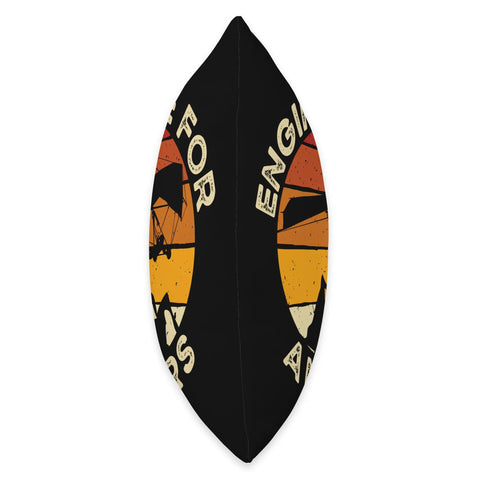Side view of Hang Gliding Adventure Throw Pillow for Sky Lovers with glider design on black background