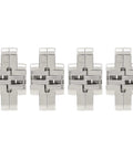 4 Piece Mini Hidden Hinge Set For Jewelry Boxes And Folding Doors, 180 Degree Zinc Alloy And Steel Hinges, Slick Low Profile Hardware