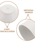 White Iron Lampshade Spare Part For Candle Warmer With 10mm Hole Diameter, Scratch Resistant Surface, Minimalist Farmhouse Design, Perfect For Everyday Home Use And Nightstand Setup, opening design