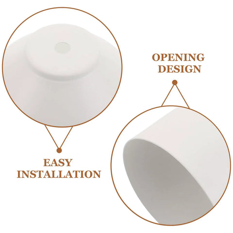 White Iron Lampshade Spare Part For Candle Warmer With 10mm Hole Diameter, Scratch Resistant Surface, Minimalist Farmhouse Design, Perfect For Everyday Home Use And Nightstand Setup, opening design