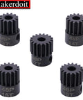 RC Pinion Gear Set 48P 3.175mm Shaft Hardened Steel 5 Pack Includes 13T 14T 15T 16T 17T displayed on white background