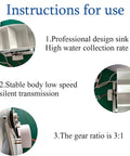 Portable 50W And 100W Low Speed Water Wheel Hydroelectric Generator For Off Grid Power instructions showing design and gear ratio