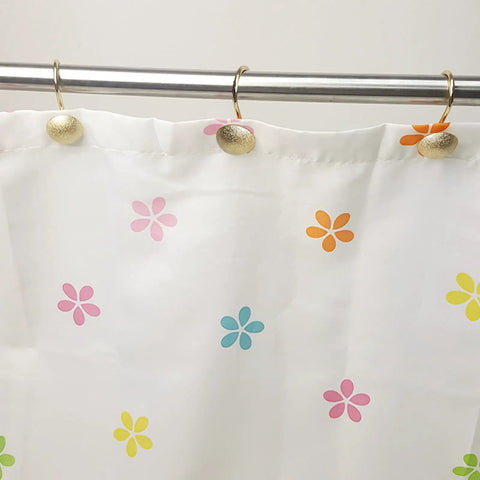 Heavy Duty Shower Curtain Hooks Set 12 Pc Zinc Frosted Hemisphere Rings Glide Smoothly for Bathroom Rods Durable Rust Resistant