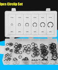 Circlip Retaining Ring Kit 100 Piece Set In 6 Sizes From 11mm To 21mm Snap Ring Assortment box with labeled compartments
