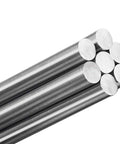 Stainless Steel Round Rods 500mm Long 5mm Diameter Pack of 5 for DIY Fabrication, showing smooth metal shafts from side view.