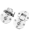 Stainless Steel Self Closing Reversible Door Hinge Set Two Folding Hinges With Adjustable Flap Slide In Detachable Concealed Hardware