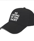 Black No Crying On The Yacht Golf Hat For Men - Cool Lightweight Golf Cap With Classic Silhouette And Easy To Carry Design