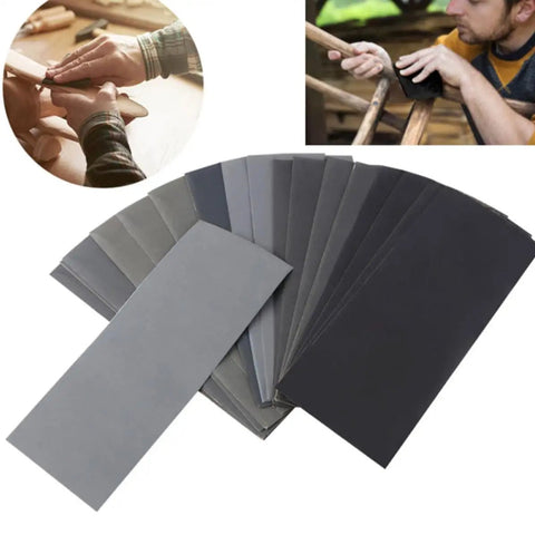 Waterproof Dry And Wet Sandpaper Sheets Set 9x3.6 Inch 5 Piece Dust Free With Quick Heat Dissipation Pro Grade Sanding Kit in use