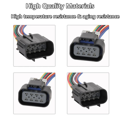 Chevrolet Silverado 8 Pin Headlights Connector Harness Plug And Play Wire For 2007 2015 Silverado multipin connectors close-up