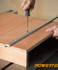 Installing Crosscut Sled Miter Bar Kit for Table Saw and Router Table, 3/4 x 3/8 Inch, 30 Inch Length with screws on wood surface.