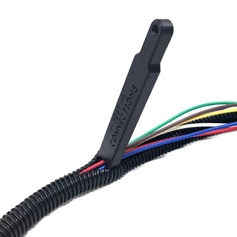 3-Pack Split Wire Loom Tubing Kit, 1/4in, 1/2in, And 3/4in Convoluted Tubing, 20 Ft Each, Black, with installation tool and colorful wires