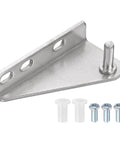 Stainless Steel Fridge Hinge Replacement With Left Shaft Zero Point Two Eight Inch Diameter And One Point Three Eight Inch Spacing Includes Screws And Bushings For Refrigerator Door Easy Install Durable Rust Resistant.