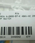 Barcode and label of Industrial Grade A-20GQ-B7-K 480V AC 20A Switch For Electrical Control Panels Heavy Duty